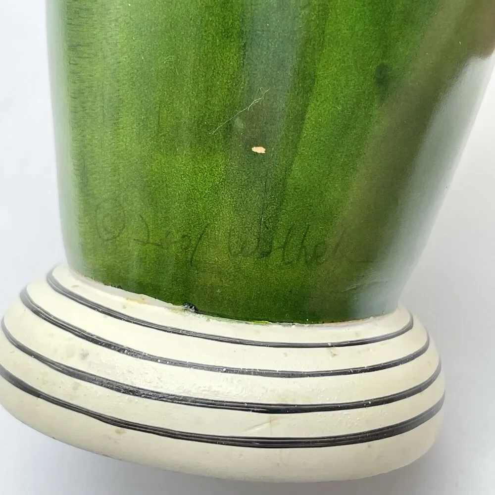 Vintage Robert Wilhelm for William Bounds 18.5” Green Pepper Mill Signed 2001